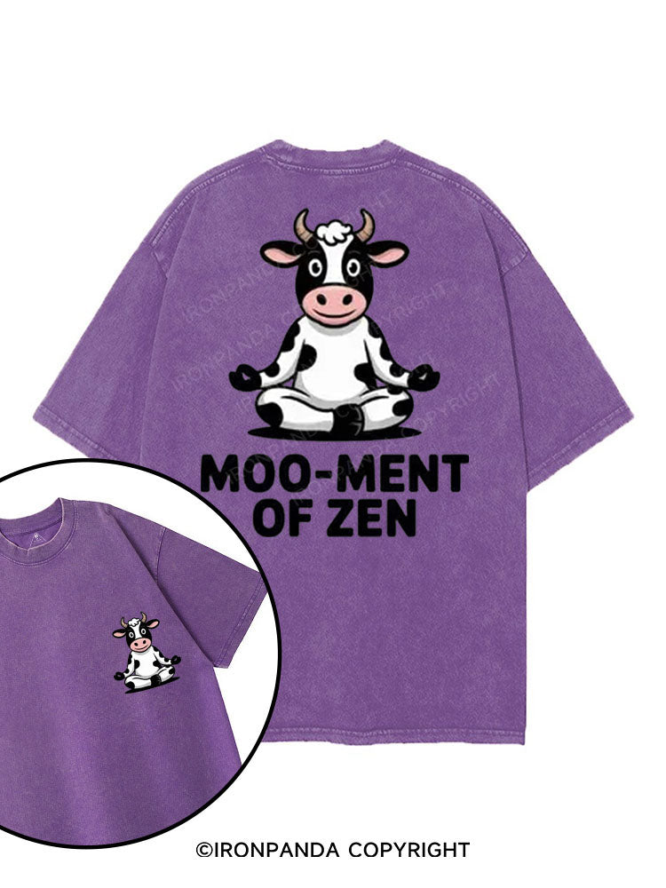 MOO-MENT OF ZEN printed Gym Shirt