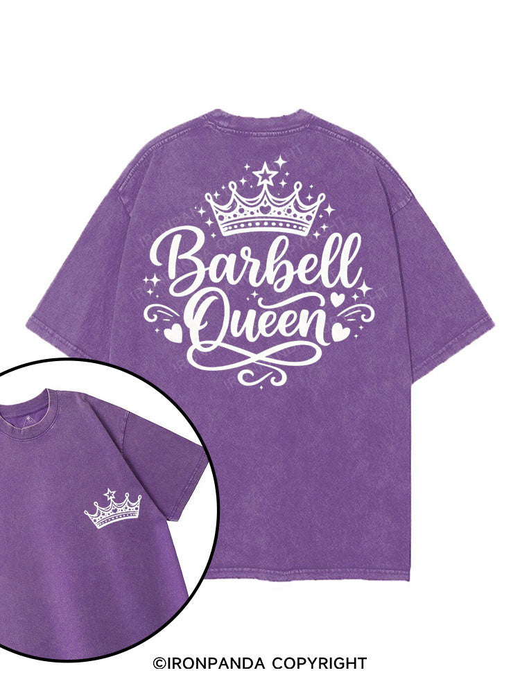 BARBELL QUEEN printed Gym Shirt