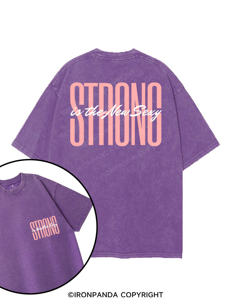 STRONG IS THE NEW SEXY printed Gym Shirt