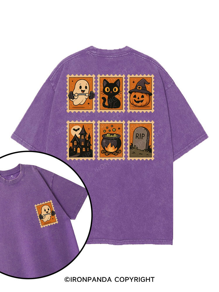 HALLOWEEN STAMPS printed Gym Shirt