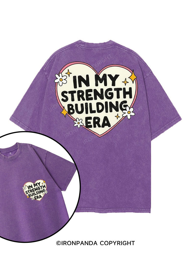 IN MY STRENGTH BUILDING ERA printed Gym Shirt