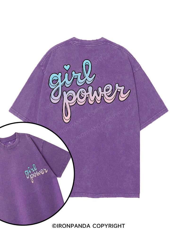 GIRL POWER printed Gym Shirt