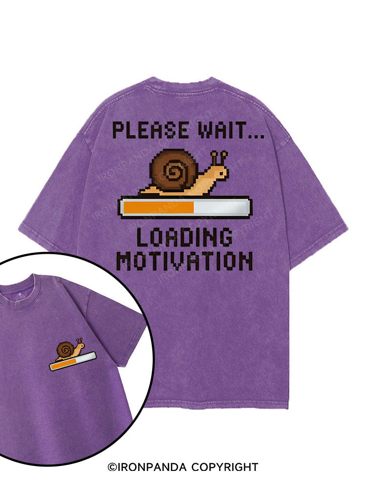 PLEASE WAIT... LOADING MOTIVATION printed Gym Shirt