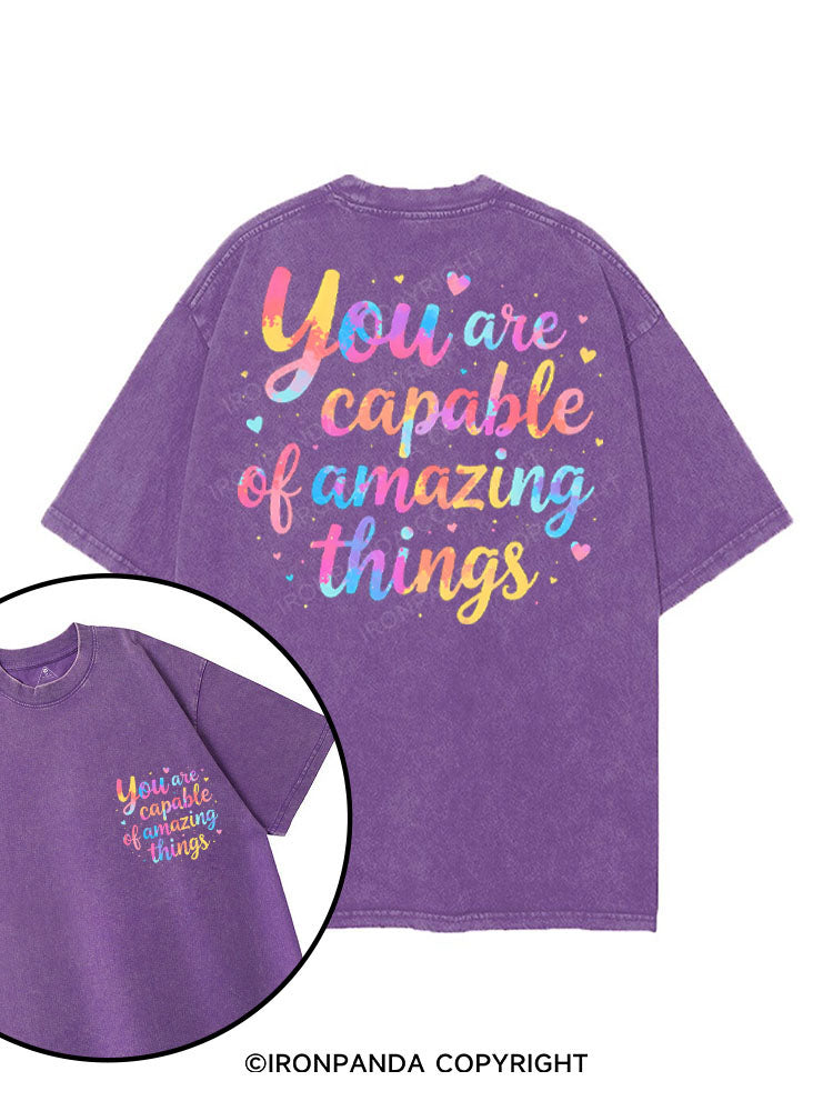 YOU ARE CAPABLE OF AMAZING THINGS printed Gym Shirt