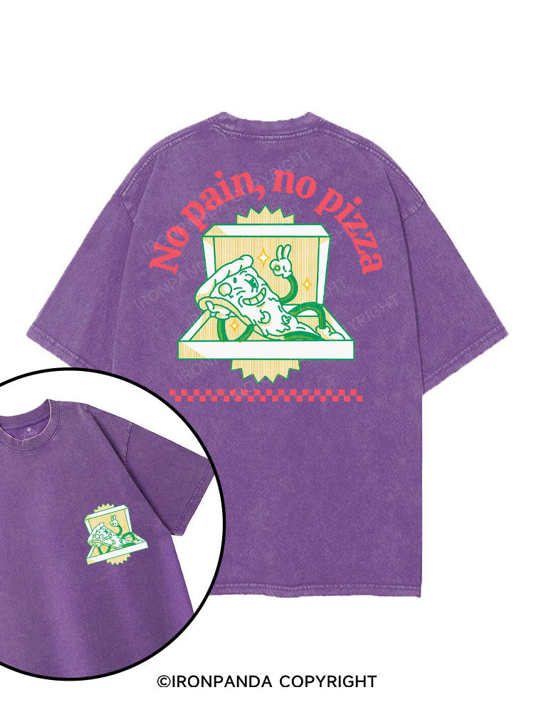 NO PAIN NO PIZZA printed Gym Shirt