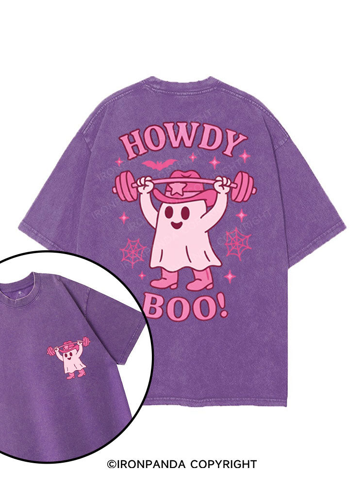 HOWDY BOO! printed Gym Shirt