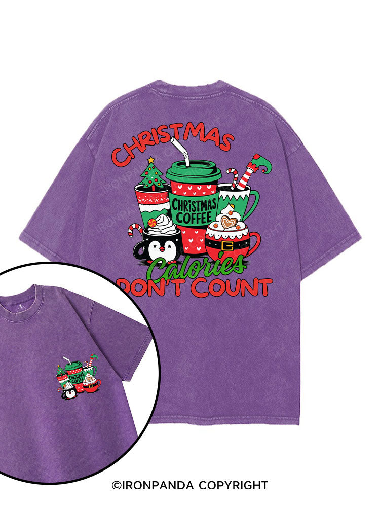 CHRISTMAS CALORIES DON'T COUNT printed Gym Shirt