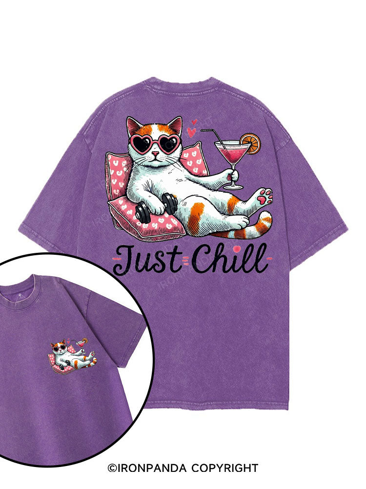 JUST CHILL printed Gym Shirt