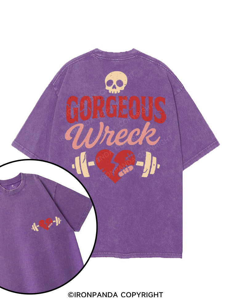 GORGEOUS WRECK printed Gym Shirt