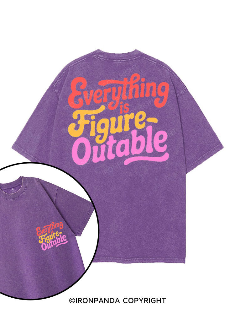 EVERYTHING IS FIGUREOUTABLE printed Gym Shirt