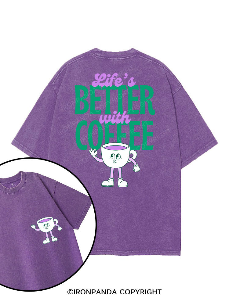 LIFE'S BETTER WITH COFFEE printed Gym Shirt