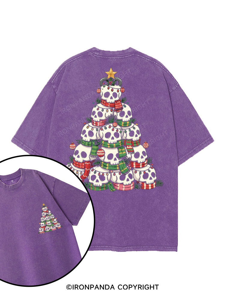 MERRY SKULL-MAS! printed Gym Shirt