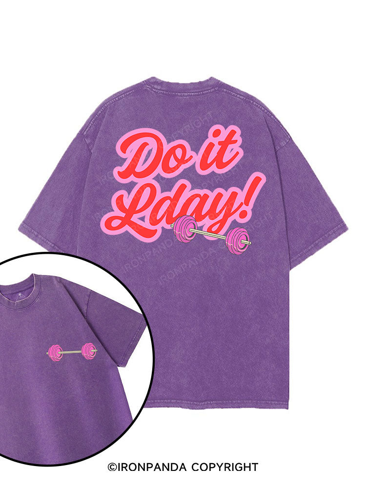 DO IT LADY! printed Gym Shirt