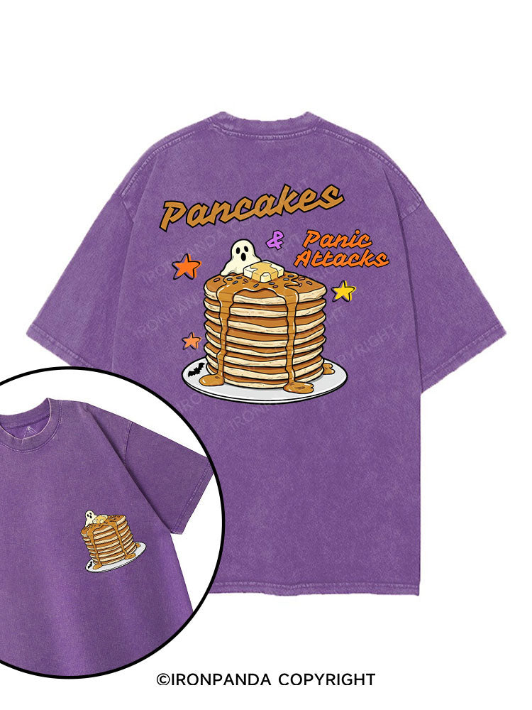 PANCAKES & PANIC ATTACKS printed Gym Shirt