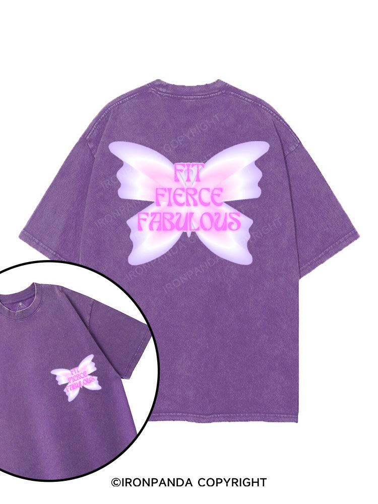 FIT FIERCE FABULOUS printed Gym Shirt