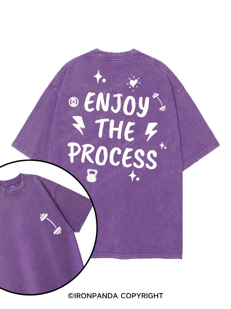 ENJOY THE PROCESS printed Gym Shirt