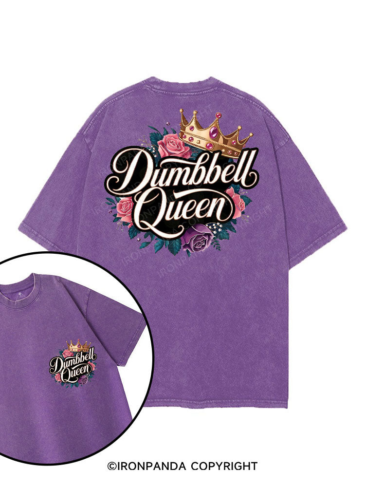DUMBBELL QUEEN printed Gym Shirt