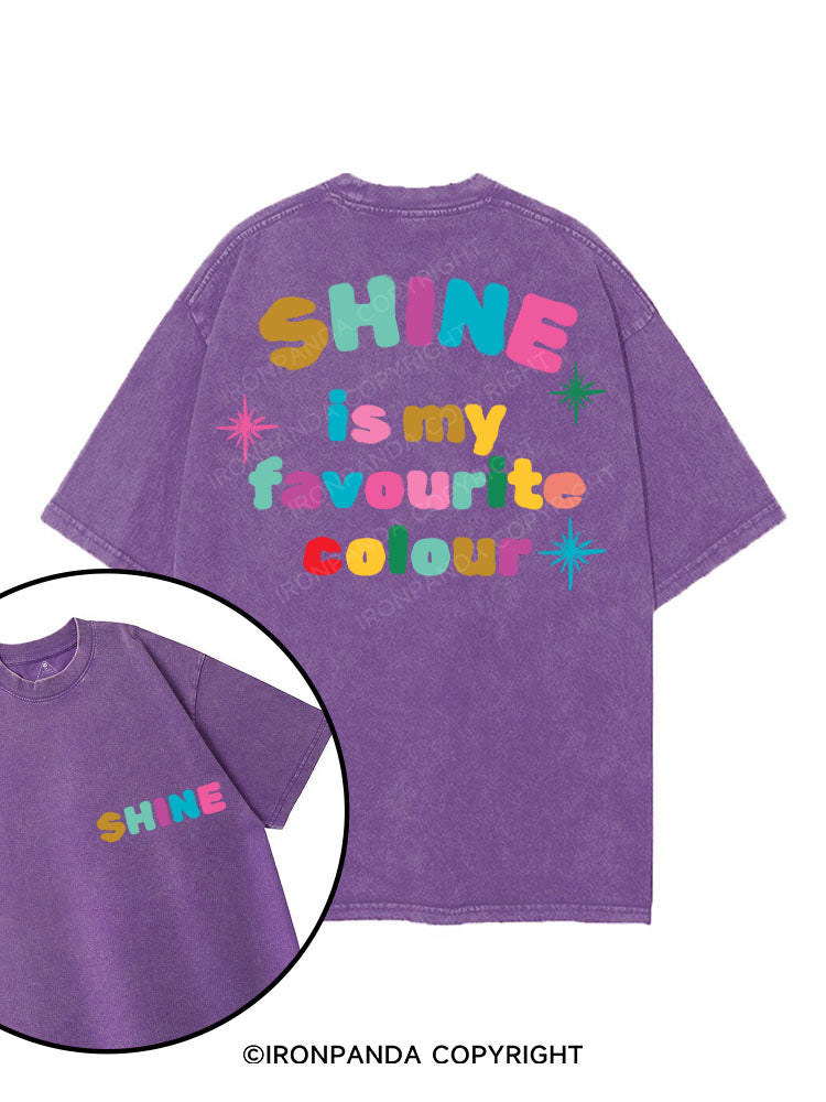 SHINE IS MY FAVOURITE COLOUR printed Gym Shirt