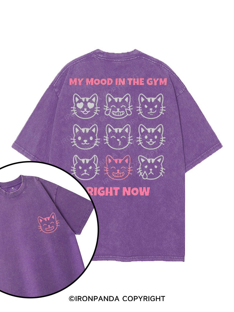 MY MOOD IN THE GYM RIGHT NOW printed Gym Shirt