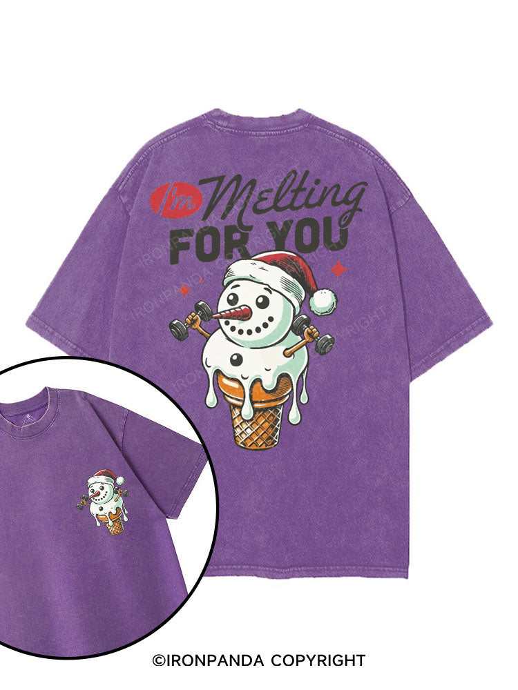 I'M MELTING FOR YOU printed Gym Shirt