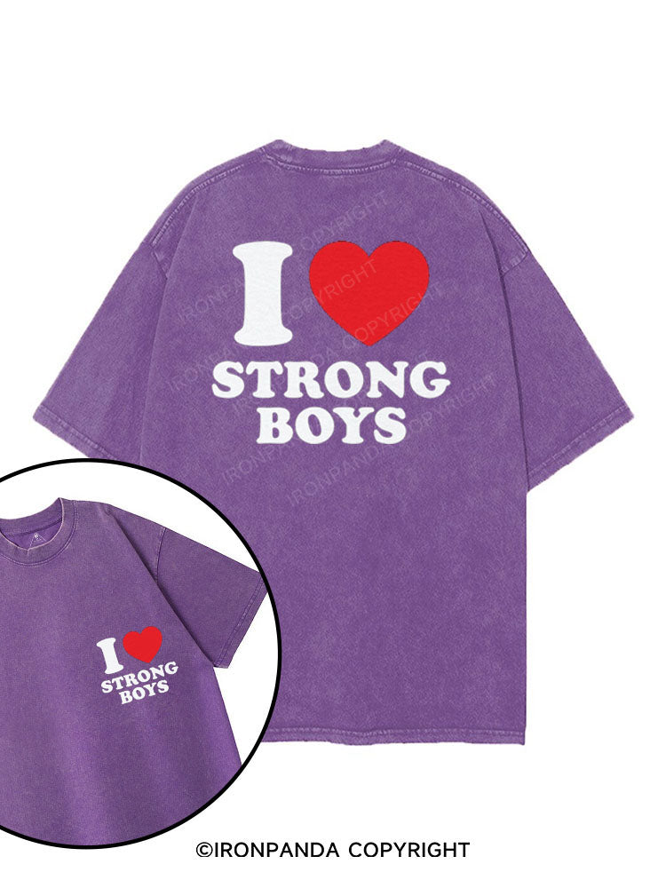 I ❤ STRONG BOYS printed Gym Shirt