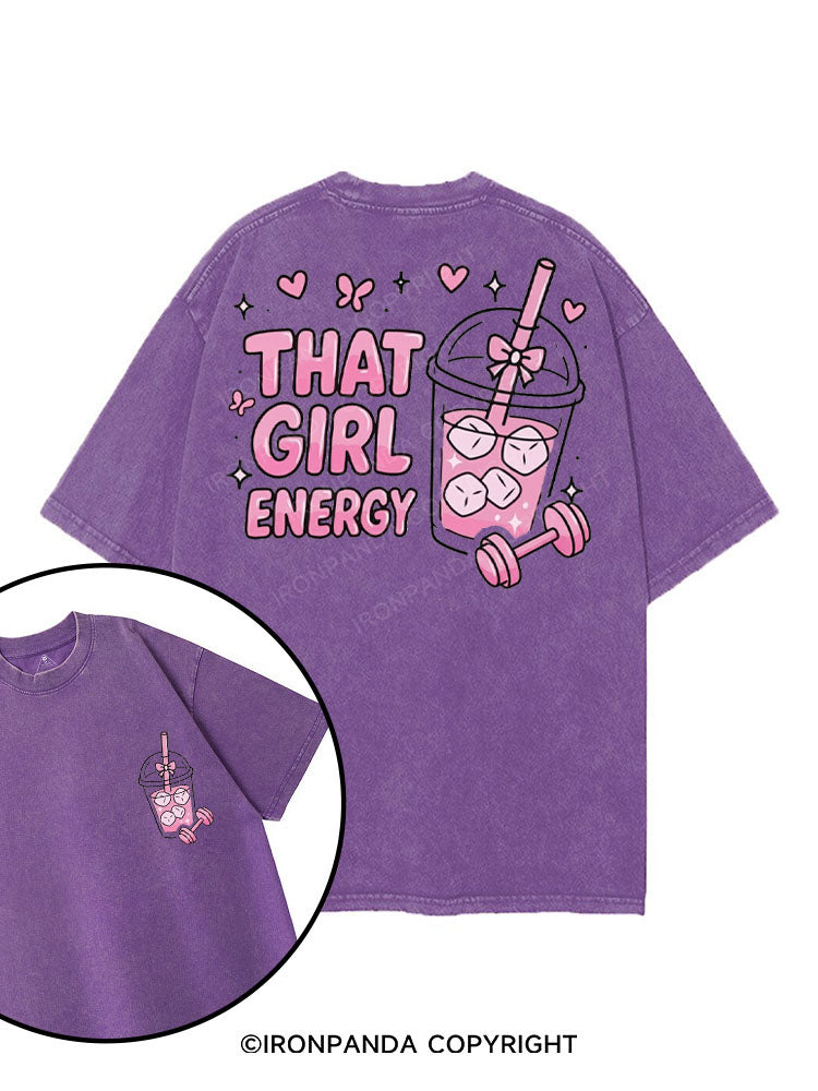 THAT GIRL ENERGY printed Gym Shirt