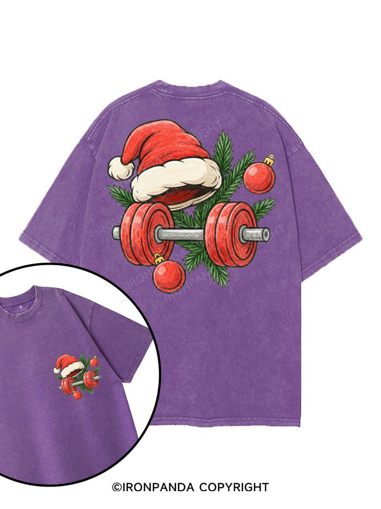 HO HO HO, TIME TO LIFT! printed Gym Shirt