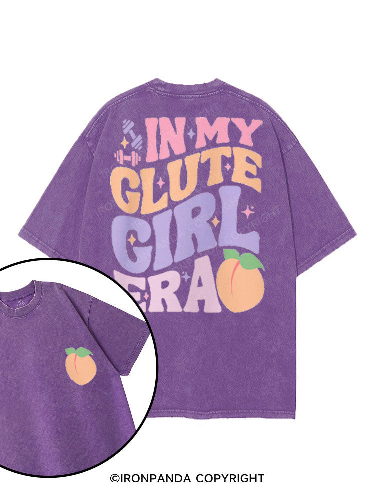 IN MY GLUTE GIRL ERA printed Gym Shirt
