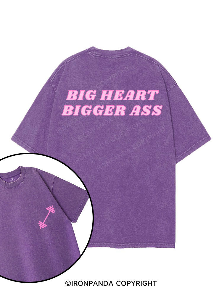 BIG HEART BIGGER ASS printed Gym Shirt