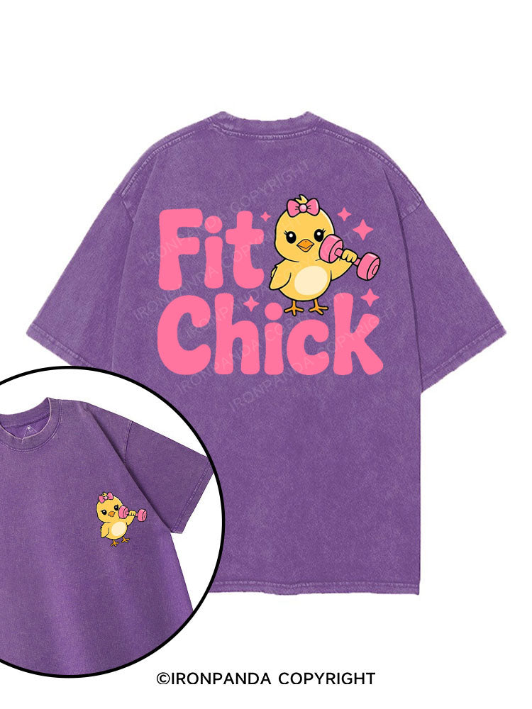 FIT CHICK printed Gym Shirt