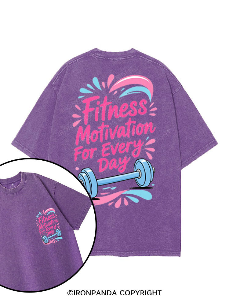 FITNESS MOTIVATION FOR EVERY DAY printed Gym Shirt