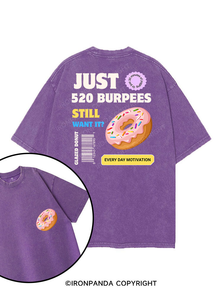 JUST 520 BURPEES EVERY DAY MOTIVATION printed Gym Shirt