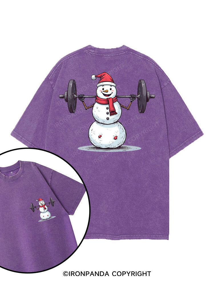 SNOWY GAINS printed Gym Shirt