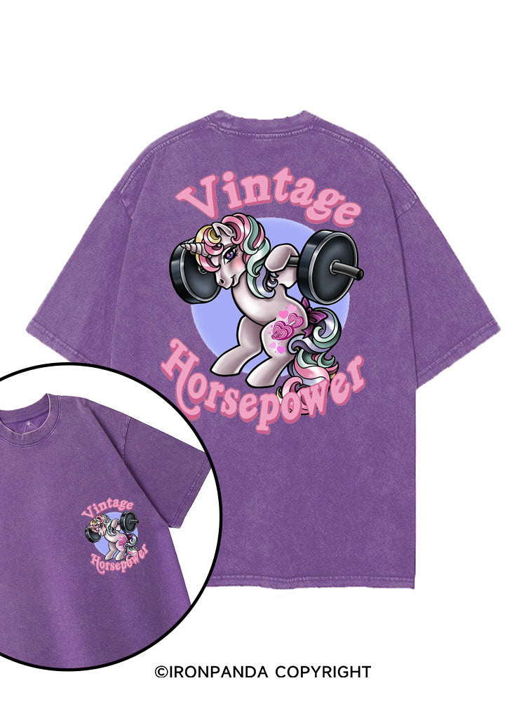 VINTAGE HORSEPOWER printed Gym Shirt