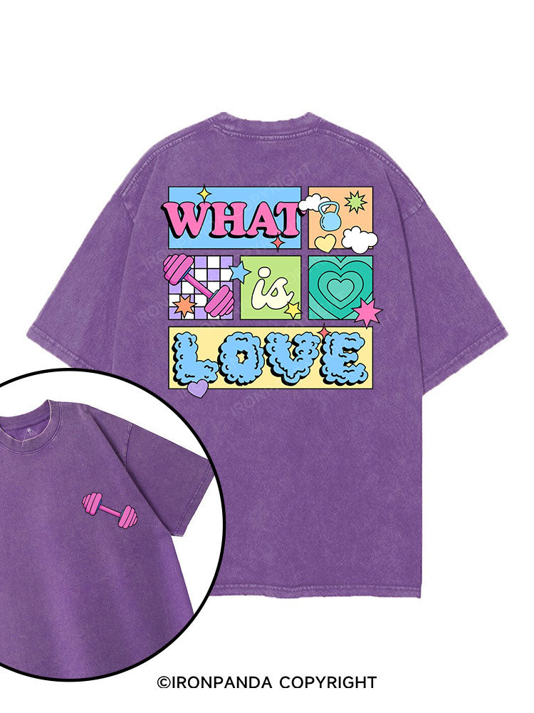 WHAT IS LOVE printed Gym Shirt