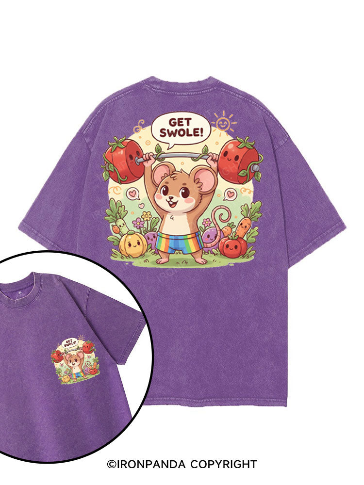 GET SWOLE! printed Gym Shirt