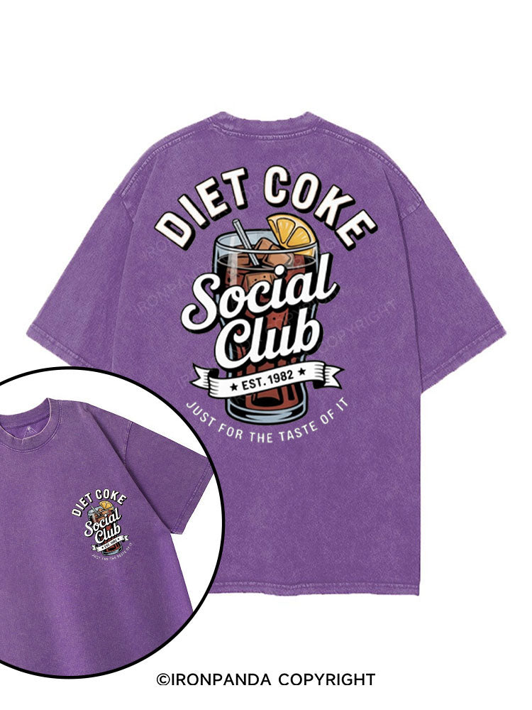 DIET COKE SOCIAL CLUB JUST FOR THE TASTE OF IT printed Gym Shirt