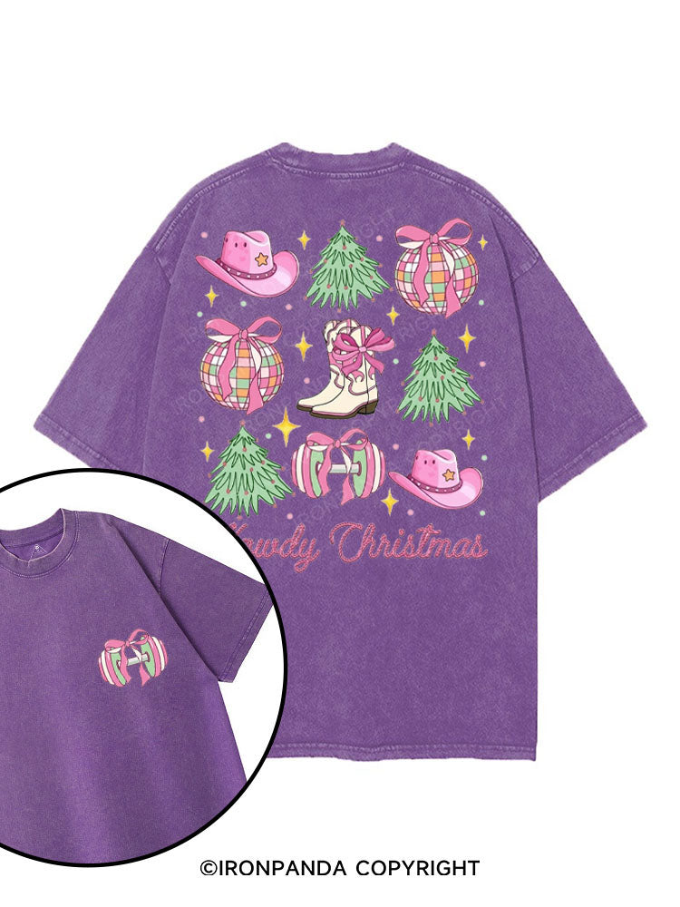 HOWDY CHRISTMAS printed Gym Shirt