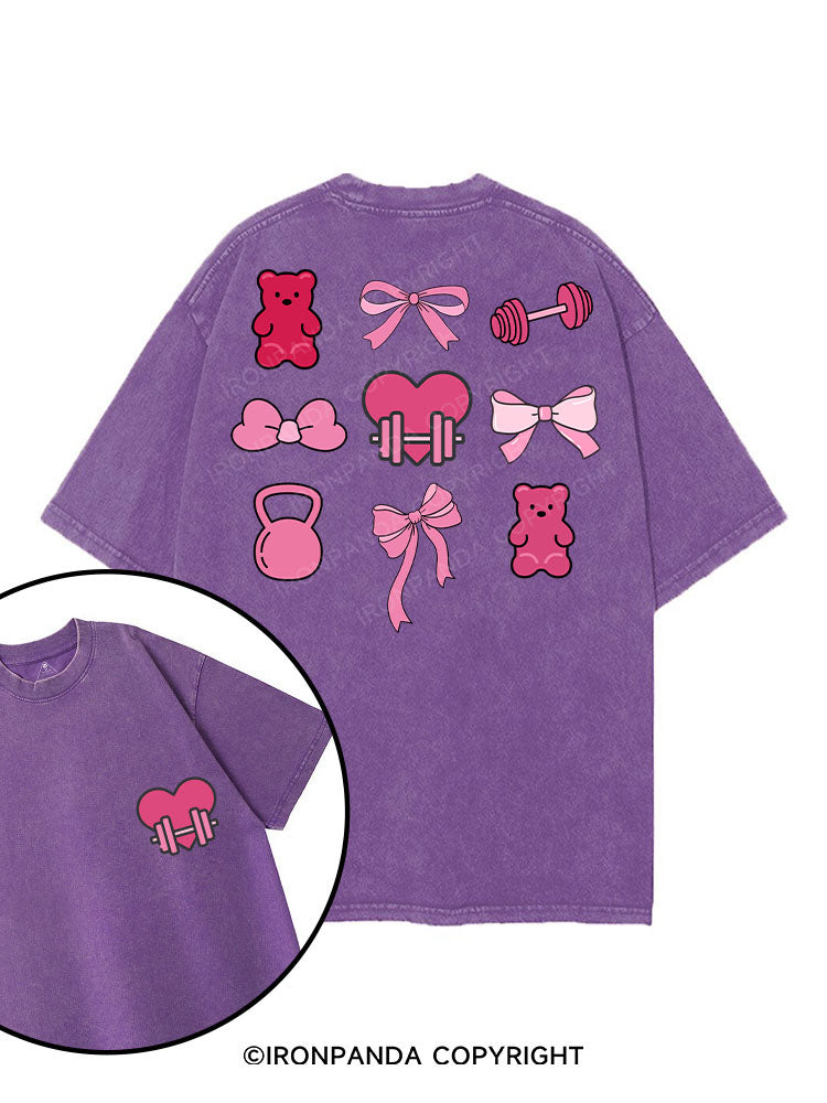 PINK POWER printed Gym Shirt