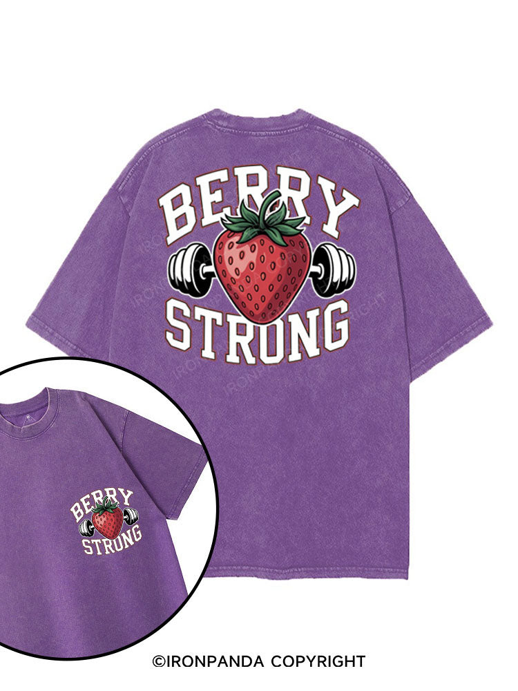 BERRY STRONG printed Gym Shirt