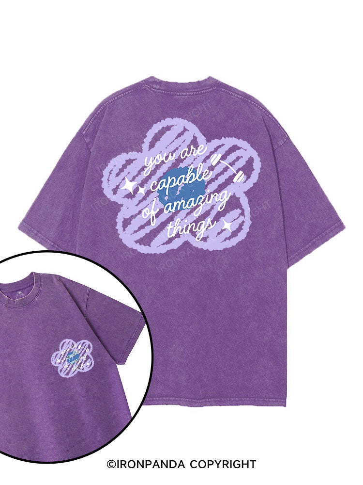 YOU ARE CAPABLE OF AMAZING THINGS printed Gym Shirt