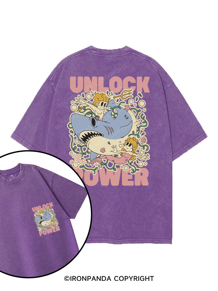 UNLOCK THE POWER printed Gym Shirt