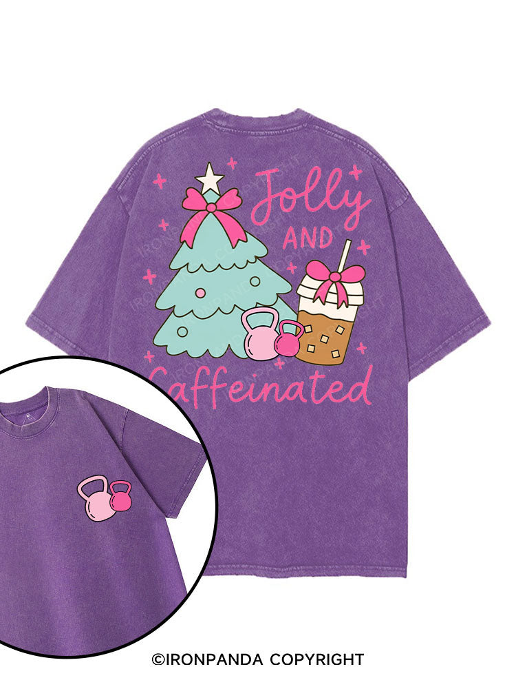 JOLLY AND CAFFEINATED printed Gym Shirt