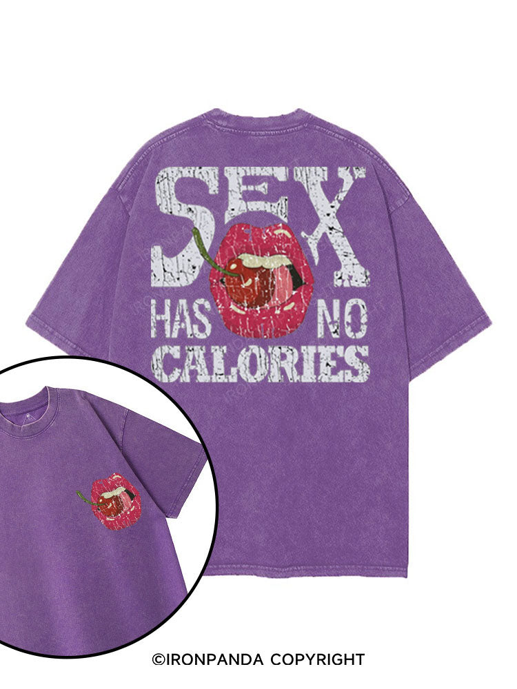 SEX HAS NO CALORIES printed Gym Shirt