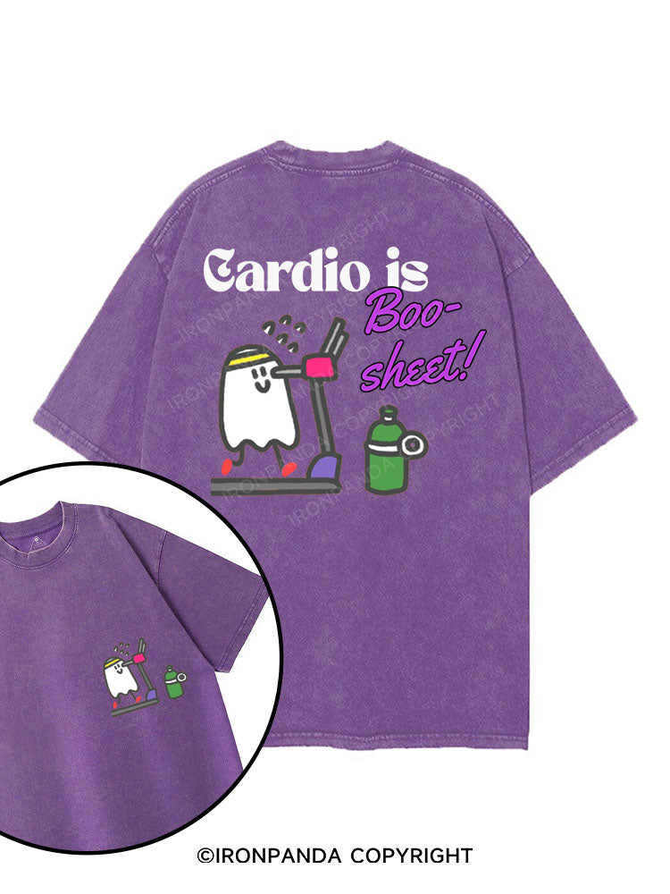 CARDIO IS BOO-SHEET! printed Gym Shirt