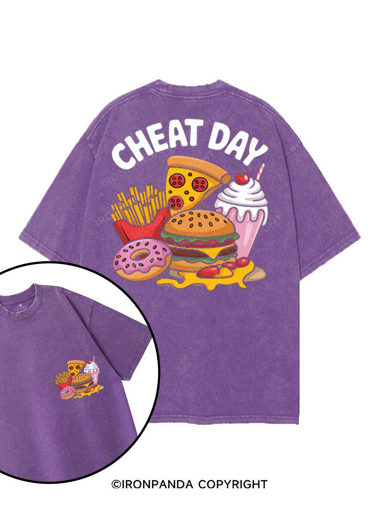 cheat day printed Gym Shirt