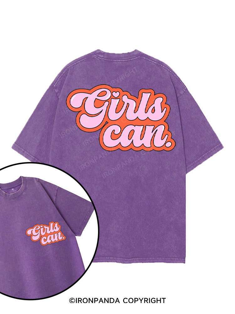 GIRLS CAN printed Gym Shirt