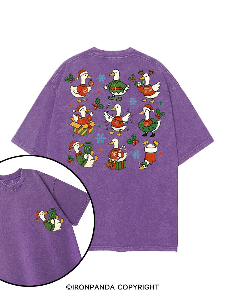 MERRY GOOSE FITNESS! printed Gym Shirt
