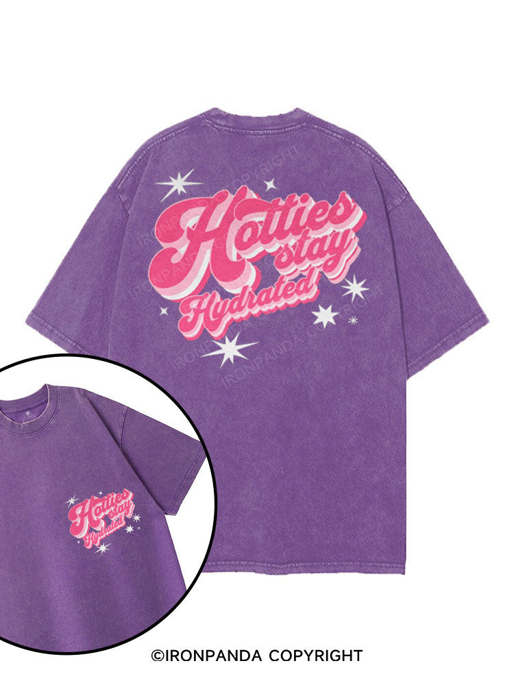 HOTTIES STAY HYDRATED printed Gym Shirt
