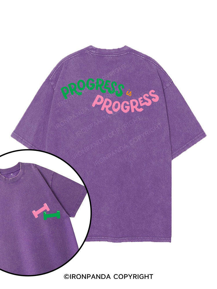 PROGRESS IS PROGRESS printed Gym Shirt